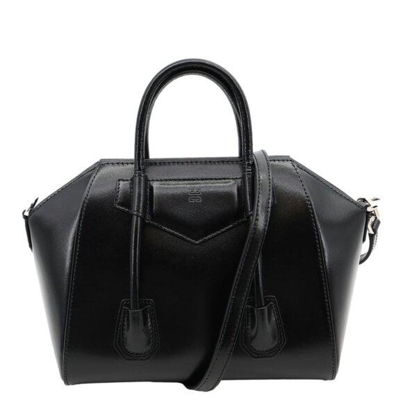 Givenchy  Antigona Mini Lock Leather Shoulder Bag Black - Picture 3 of 12